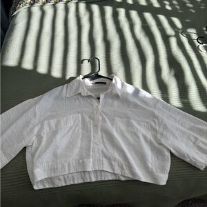 Zara White Crop Top